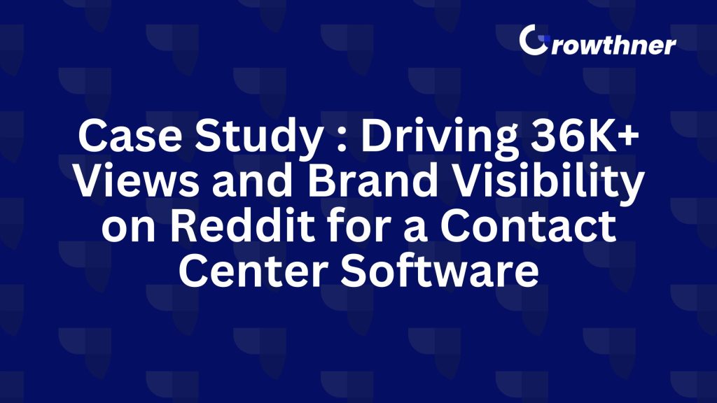 Case Study : Driving 36K+ Views and Brand Visibility on Reddit for a Contact Center Software